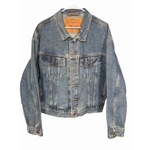 Vintage Levi's Western Denim Jacket 80s/90s USA‎ Made Medium Cowboy Rancher Jean